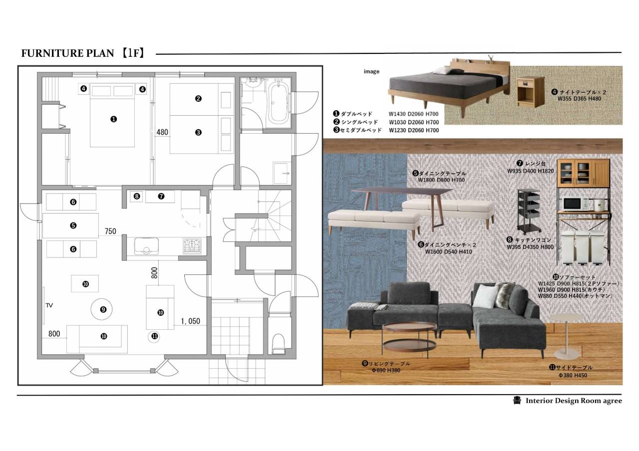 １階のコーディネート