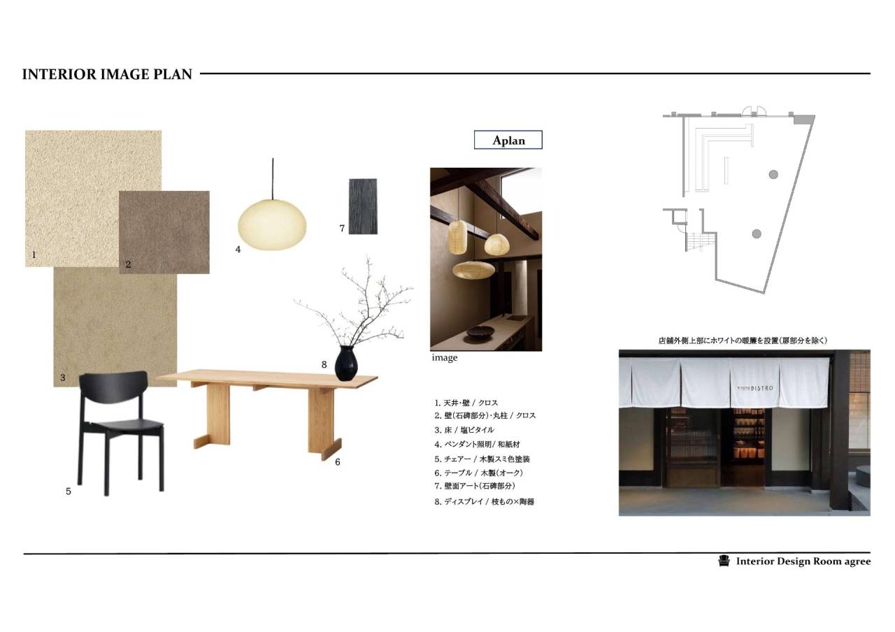 ヨーロッパにある和食レストランのコーディネート