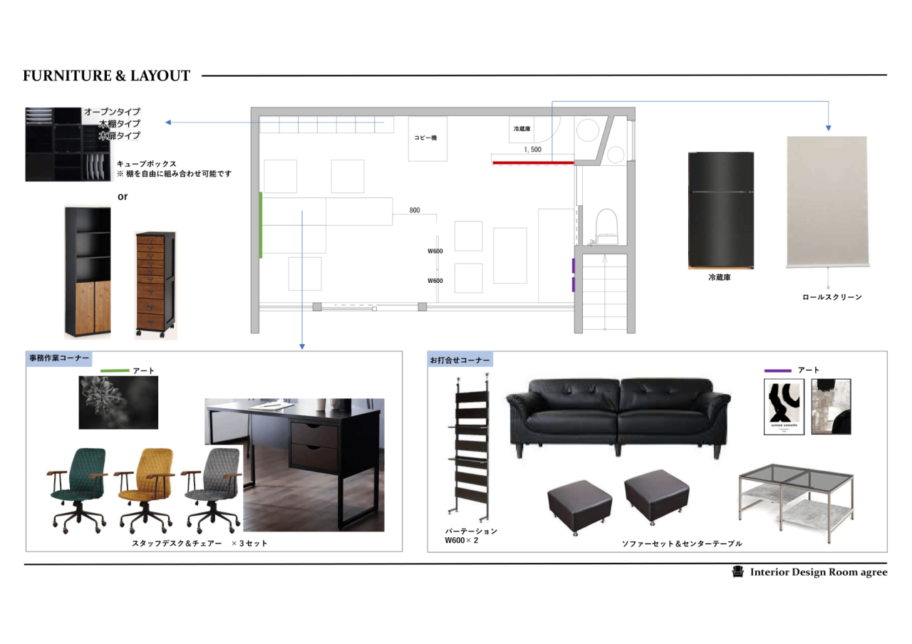 オフィスのコーディネート