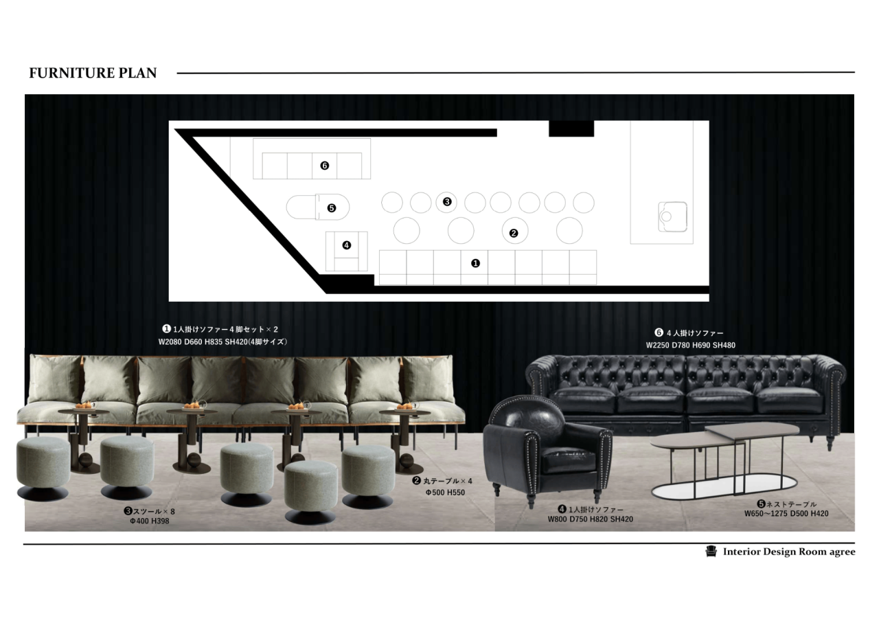 バーのコーディネート