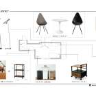 靴下デザイナー事務所のコーディネート